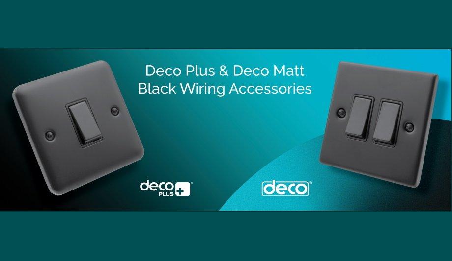 Scolmore Announces Addition Of Matt Black Wiring Accessories To Its Deco And Deco Plus Ranges