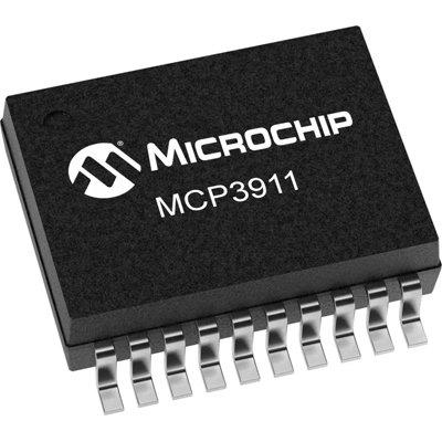 Microchip MCP3911 24-Bit, 125kSPS, 2-Ch Simultaneous Sample ADC