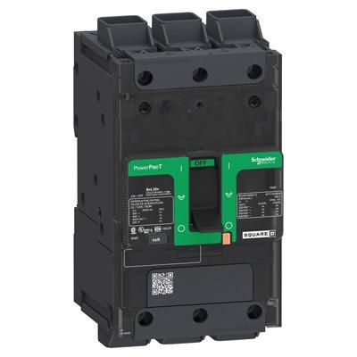 Schneider Electric BDL36020 Circuit breaker, PowerPact B, 20A, 3 pole, 600Y/347VAC, 14kA, lugs, thermal magnetic, 80%
